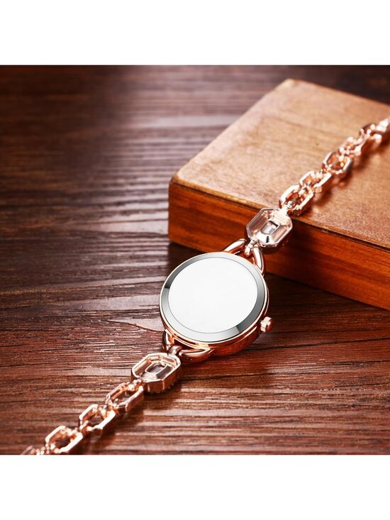 Women\'s Rose Gold Analog Quartz Elegant Dial Cubic Zirconia Faux Diamond Watch main image 5